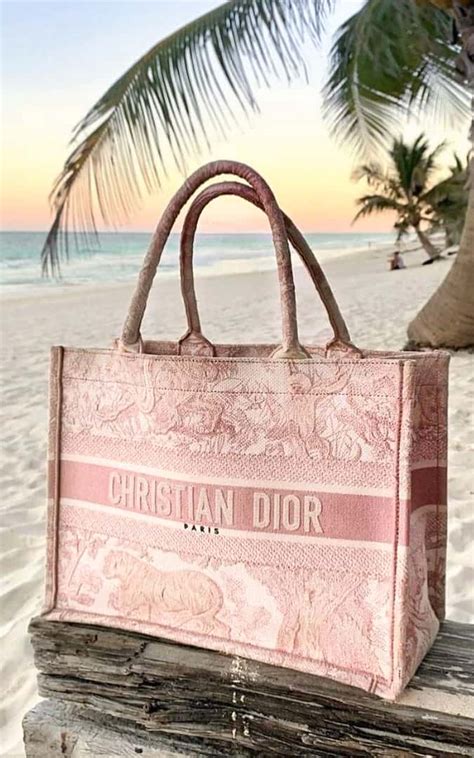 cheistian dior beach bag|christian dior tote bag pink.